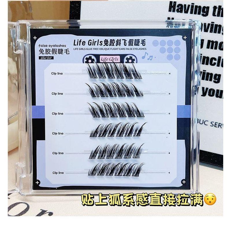 LuxeFlutter - Glue-free Fox Eye Multipack False Eyelashes Cluster