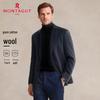 MONTAGUT Men's Merino Wool Notch Lapel Suit Jacket