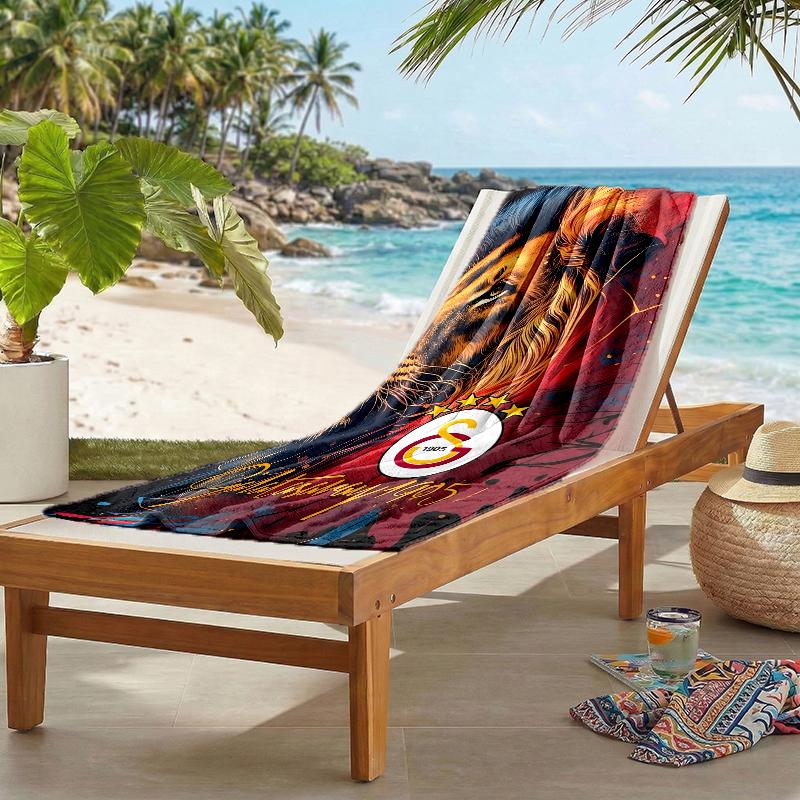 Galatasaray Mode Strandhandduk: Perfekt för sommaräventyr Mjuk, absorberande och snabbtorkande lämplig för simning och bad