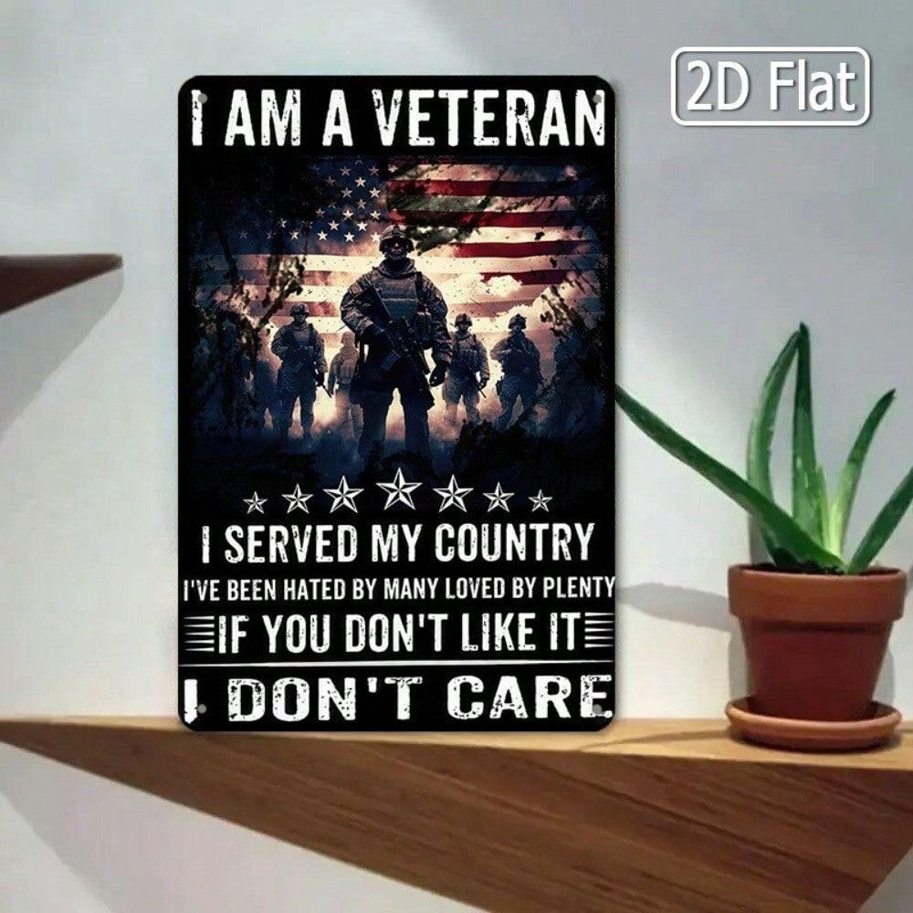 Vintage Metal Sign Patriotic US Army Tin Poster 8x12 Inch Man Cave Bar Wall Decor