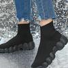 Elastic Socks Shoes Slip-on Casual Sneakers Women Walking Shoes Men High-top Leisure Shoes Knitted Platform Footwear Breathable