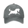 Horse Embroidered Washed Cotton Baseball Cap Washed Baseball Cap