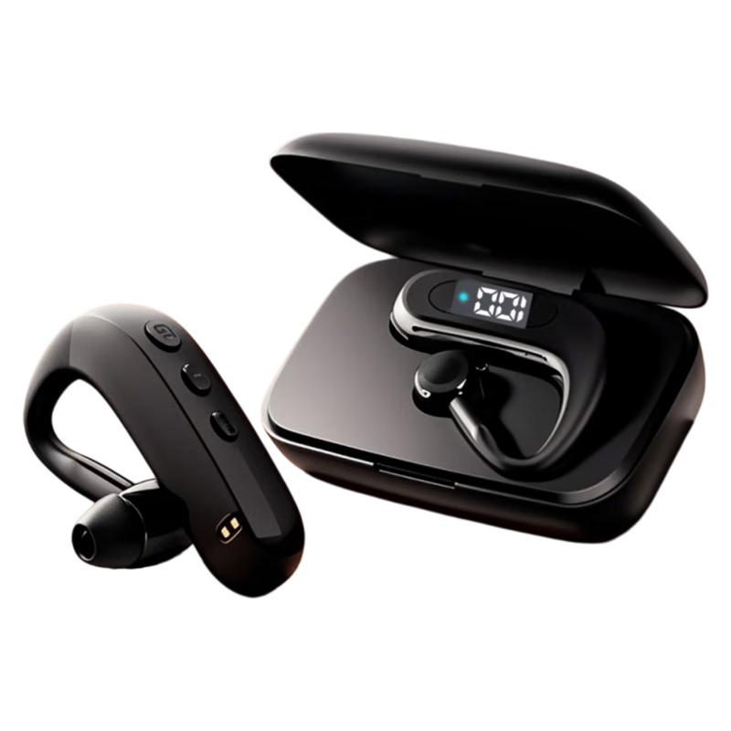 

GYQ Bluetooth Headphones, Ear-Hook Style with Charging Case, Call Noise Reduction, Long Battery Life, Black