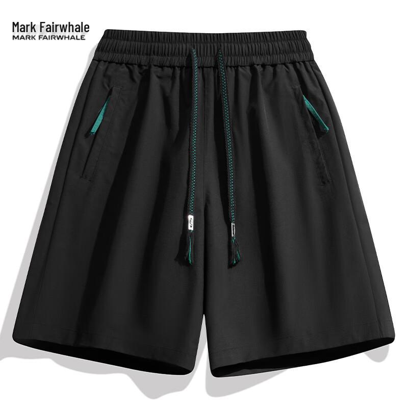 MARK FAIRWHALE Men s Loose Fit Ice Silk Casual Shorts S
