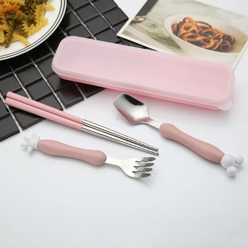 3PCS Western Stainless Steel Dinner Tableware Set New Cutlery Knife Fork Spoon Dinnerware Set With Box Household Dinner Tools