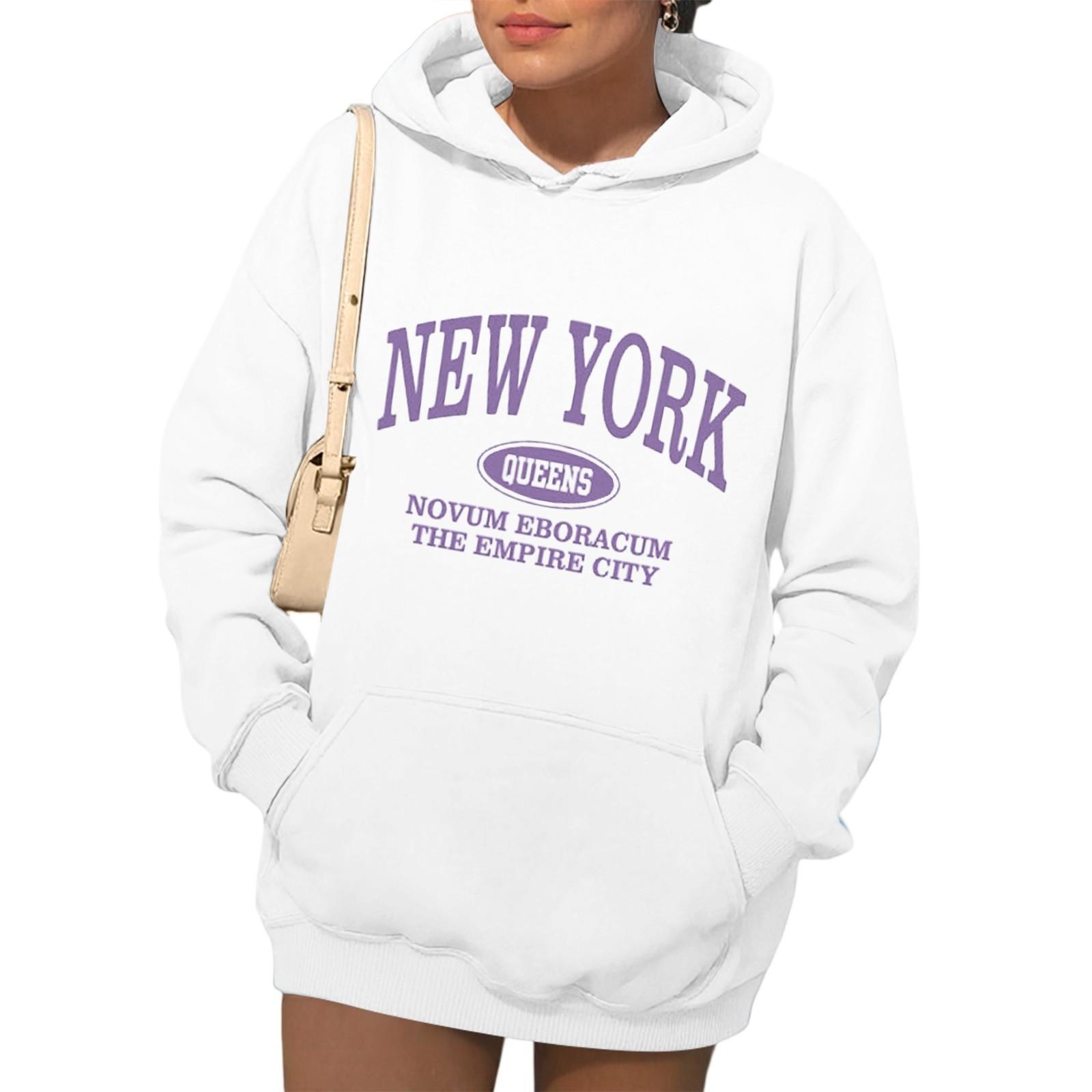 

Женские толстовки, осенняя мода, свитшоты с принтом, повседневная толстовка с длинным рукавом, свободная толстовка, осенняя толстовка XL белый