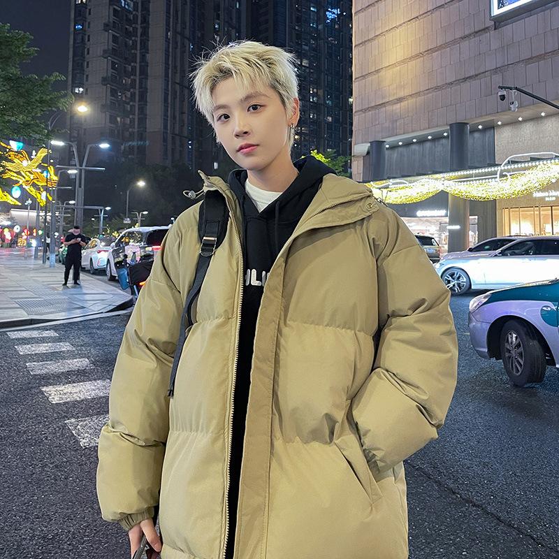 

Однотонная хлопковая одежда с подкладкой, мужские и женские зимние свободные и утепленные теплые пуховики из хлопка, парные куртки с капюшоном 4XL