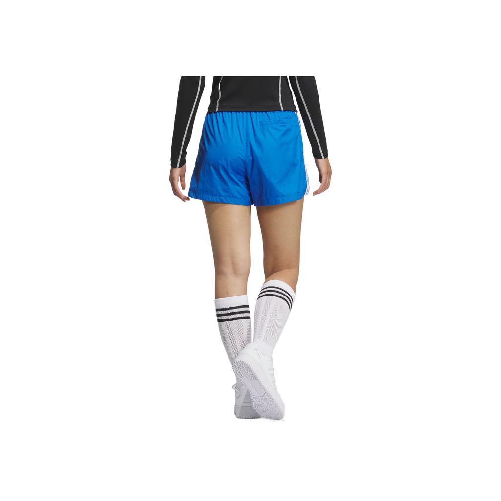 Adidas Originals 3-Stripes Woven Shorts Comfortable Versatile Fashionable Soft Sports Shorts Women Shorts Bird-Feather-Blue KF0320