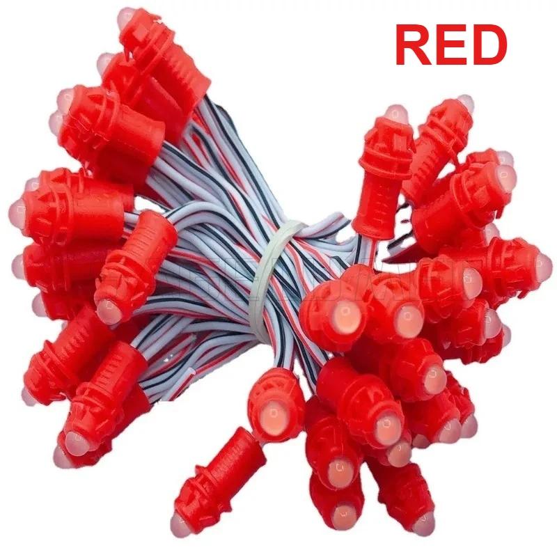 

50-500pcs Red/Pink/Green/Blue/Yellow/White/WarmWhite 9MM Lights String Module Pixel Lights Single Color Signboard Display Lamp 50pcs