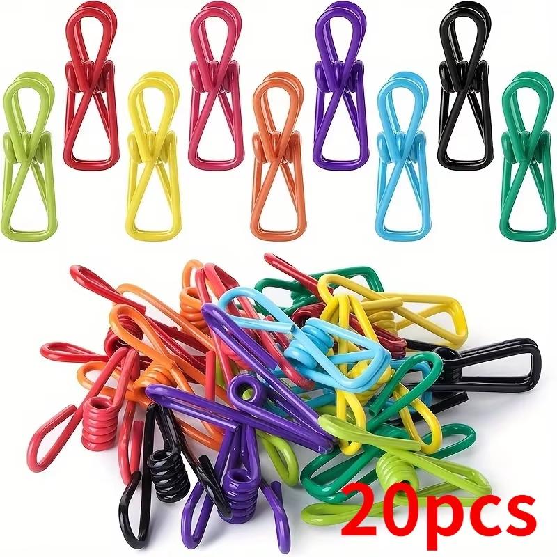 10/20/50Pcs, Colorful Metal Sealing Clips, Multi-Purpose Reusable Storage Clips For Bread, Sealing Bags, Clothes, Documents