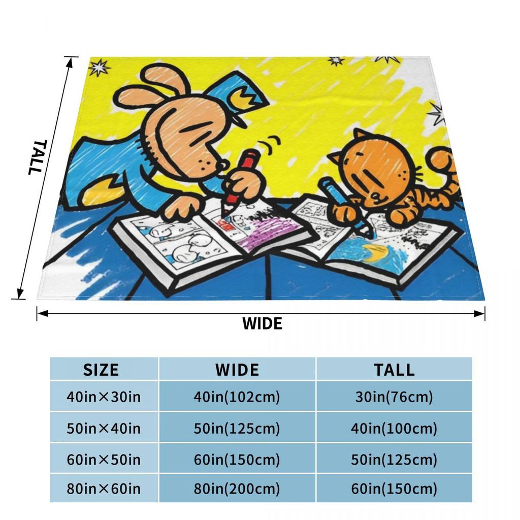 Dog Man Dogman Movie Comic Fleece Blanket Cartoon Animals Funny Throw Blankets for Home 200x150cm Plush Thin Quilt