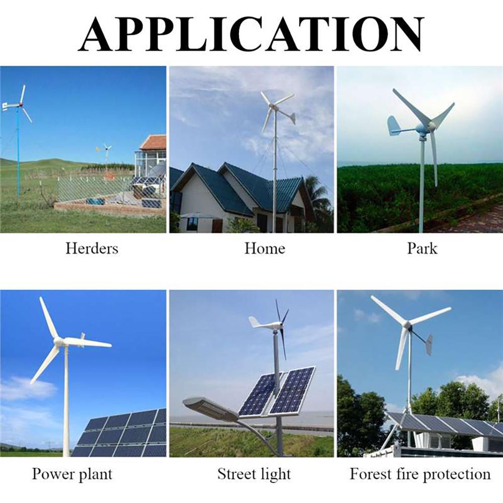 580mm High Strength Nylon Fiber Windmill Accessories DIY 1000W 2000W Wind Generator Wind Turbines 1/3/5 White Blades For Home