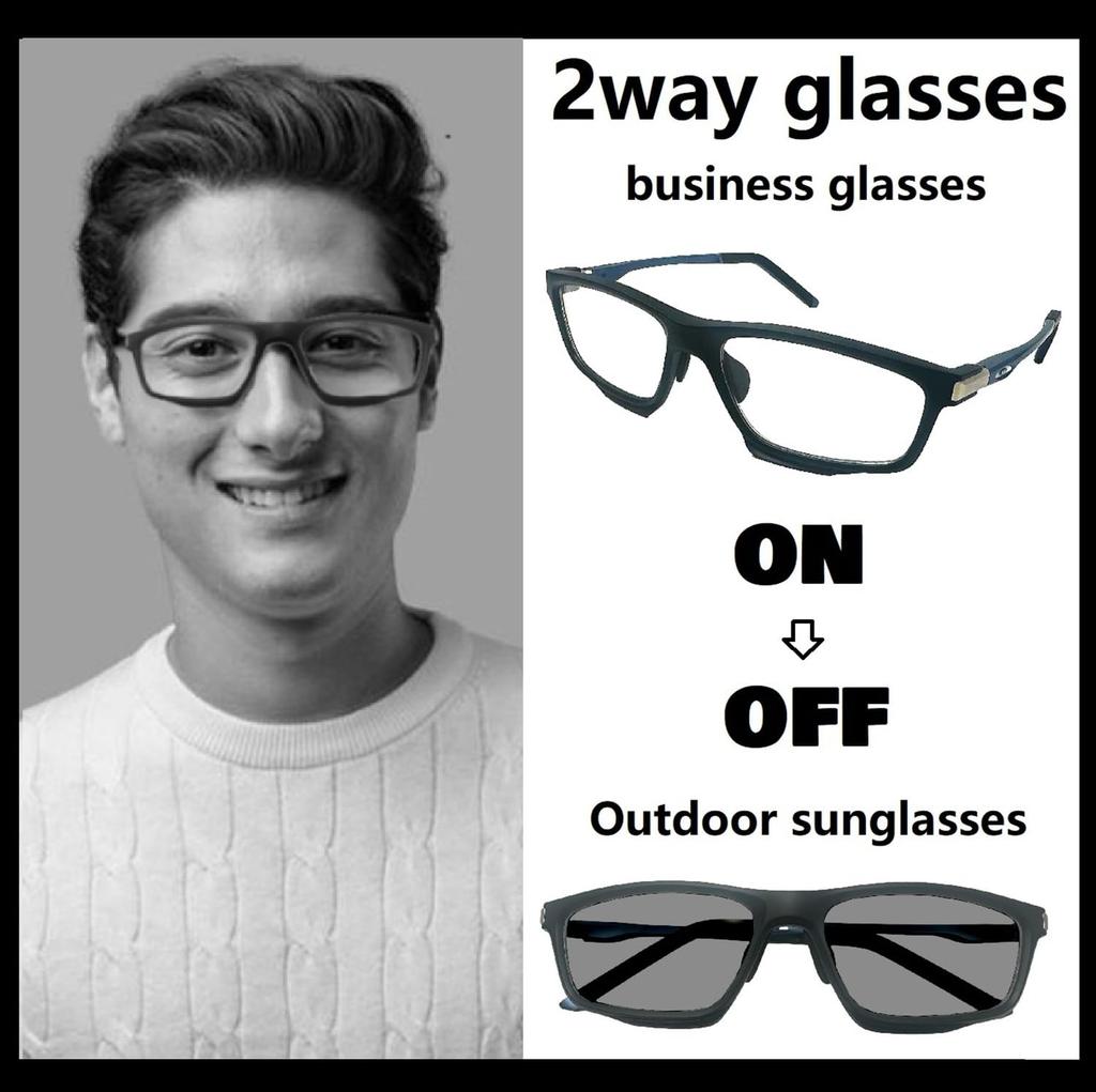 REONAS Blue Light Blocking Glasses for PC and Outdoor Transforms Into Sunglasses for Outdoor UV400 Aluminum Magnesium Arms Photochromic,