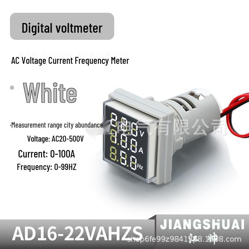AD16-22AVHZ Digital LED Meter: AC Current, Voltage, Hertz Display with Current Transformer.