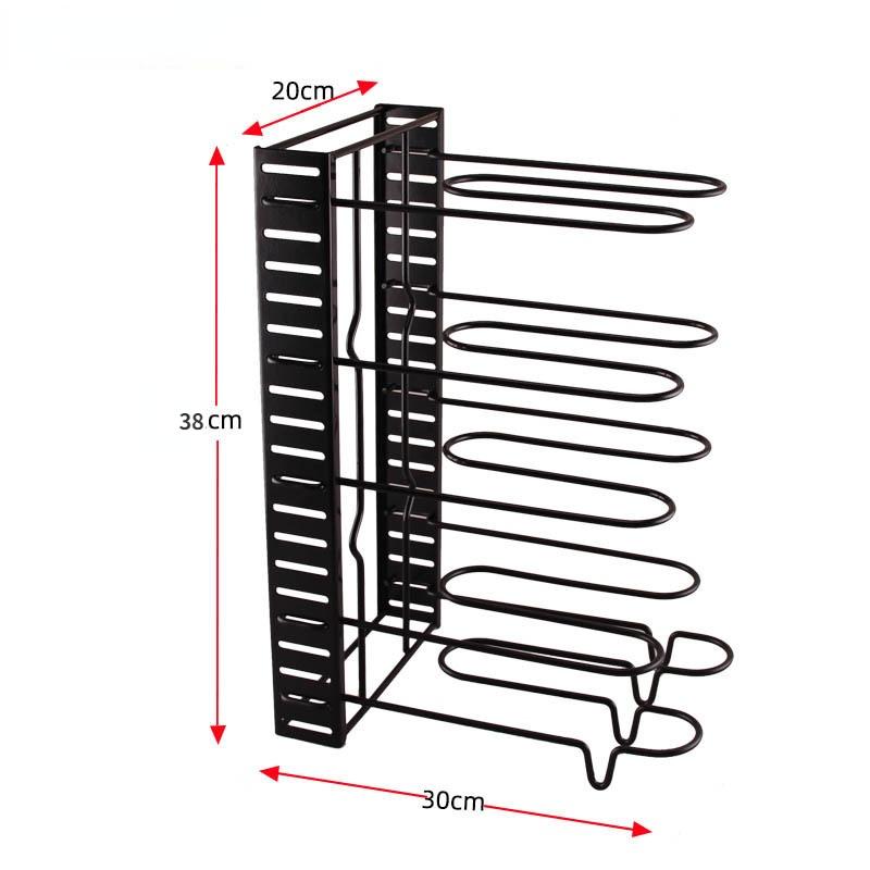 Pots and Pans Organizer Rack Multi-layer Iron Wire Bilateral Pot Cover Storage Rack Pots Lids Storage Holder Kitchen Storage