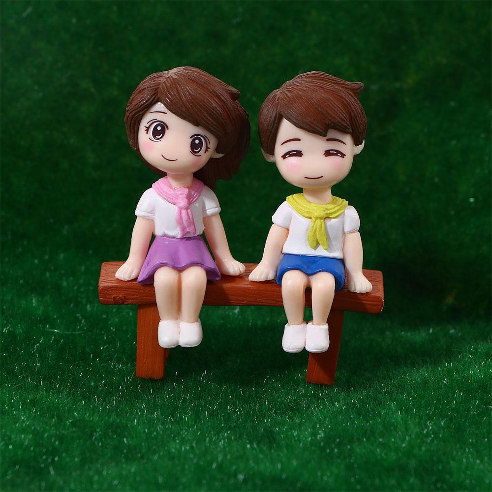 Grandma Couple Micro Landscape Miniatures Ornaments Christmas Decoration Fairy Garden Figurines