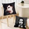 Signer M-Marilyn Manson Music cushion cover Living Room Headboard Bedroom Office Cushion Cushion Sofa Nap Time Pillow Case
