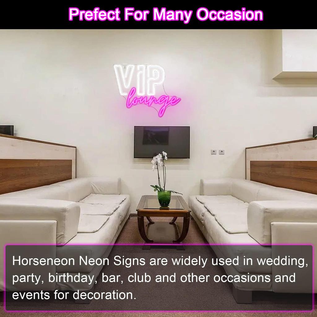 VIP Lounge Neon Signs Lights Led 5V USB Powered Wall Art Hanging Decor Neon Lamp for Business Club Bar Party VIP Room Birthday
