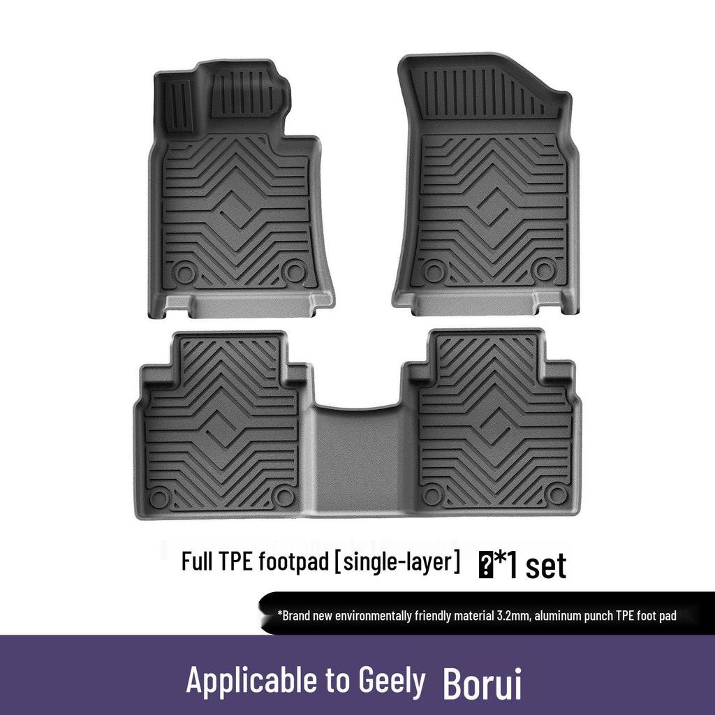 Eco-friendly Double Layer TPE 3D All-Weather Floor Mats for 2015-2021 Geely Borui