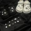 Cute Resin Starfish & Shell Croc Shoe Buckles with High-End Flower Accessories