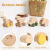 Wood DIY Dinosaur Car Toys, Early Education Paintable Toy Car, Wooden Toys for Children & Adults (4 Different Dinosaur Shape)