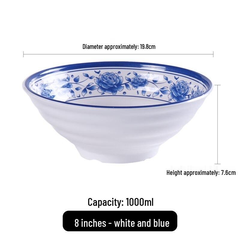 Melamine Imitation Porcelain Noodle Bowl