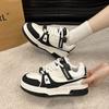 Premium sense versatile platform white shoes women's flat baseplate shoes 2025 super fire new popular spring and autumn casual sports shoes