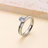 Clear Zircon Ring Stainless Steel Gold Color Women Trendy Rings Luxury Wedding Band Waterproof Zircon Gift Wholesale
