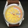 REFURBISHED SEIKO 5 AUTOMATIC 6309A VINTAGE JAPAN MENS YELLOW WATCH A441151-4 Sk-a441151
