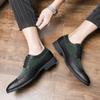 Brock geschnitzte Lederschuhe Britischer Stil Erhöhende Schuhe Herbst Neu Business Dress Casual
