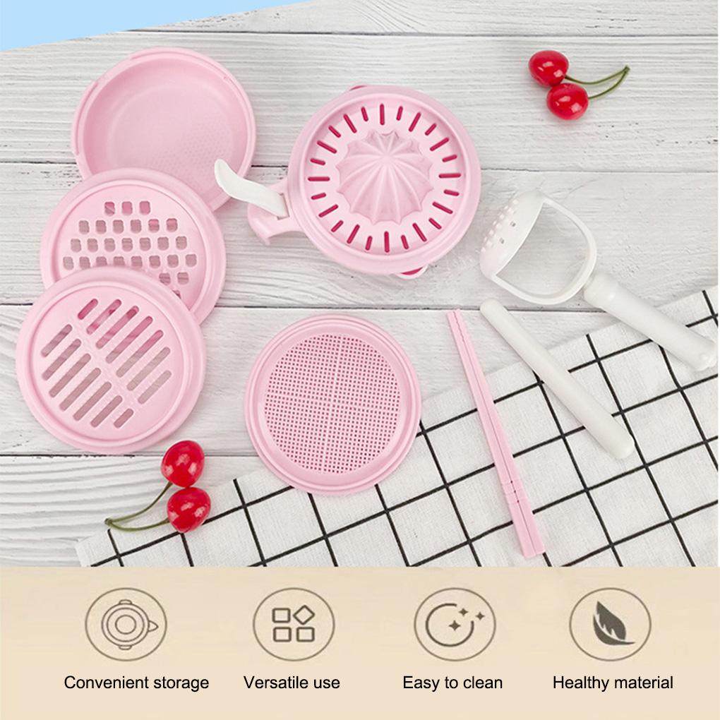 10 Pieces/Set Baby Food Masher Toddler Training Fruit Grinding Bowl Household Travel Filter Mill Bar Processor