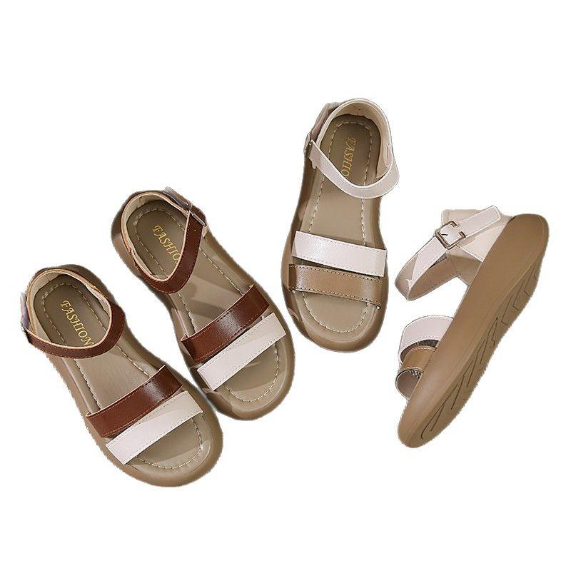 2025 summer new casual sandals stepping on shit Roman sandals women's platform open-toed muffin bottom beach sandals