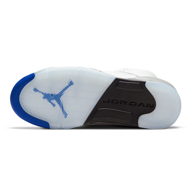 Air Jordan 5 Retro GS Stealth 2.0 Kids Sneakers White Black Hyper-Royal 440888-140