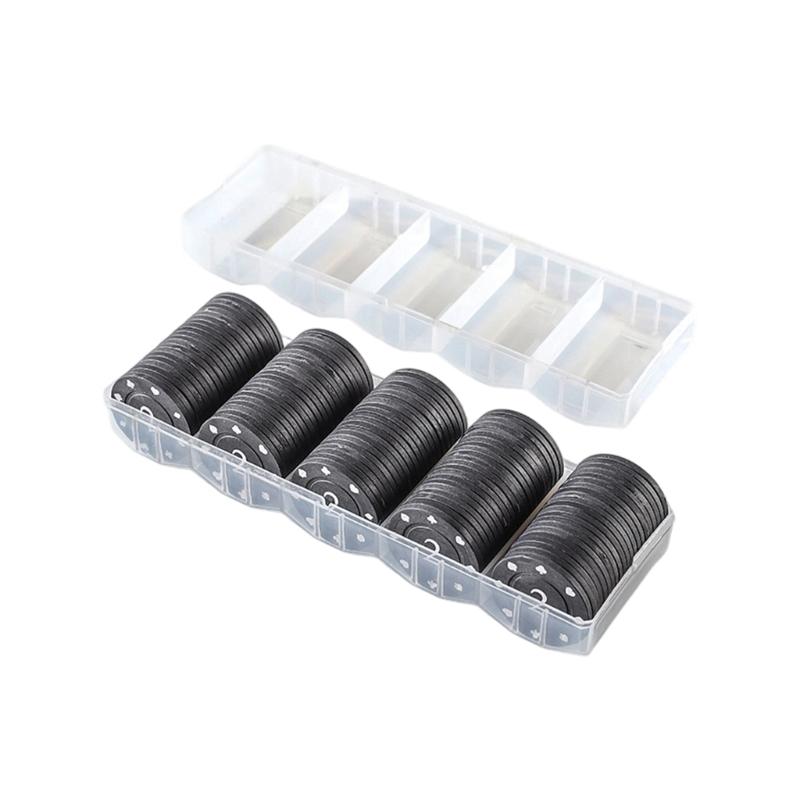 100Pcs Casinos Poker Chip Roulettes Game Bingo Chip with Box Plastic Counting Counters Poker Chip for Game Play Learning