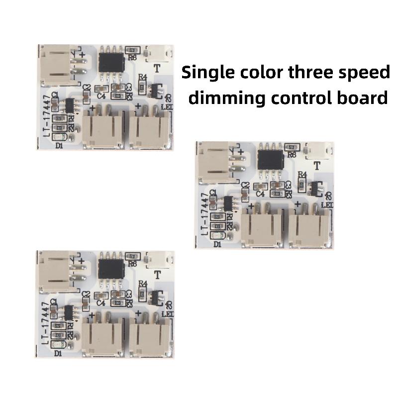 1/3/5 Stück Schlafzimmer Büro DIY Zubehör Buchenholz LED Schreibtischlampe 3 Stufen Dimmung Touch-Steuerung USB C Timer Aus-Steuerplatine