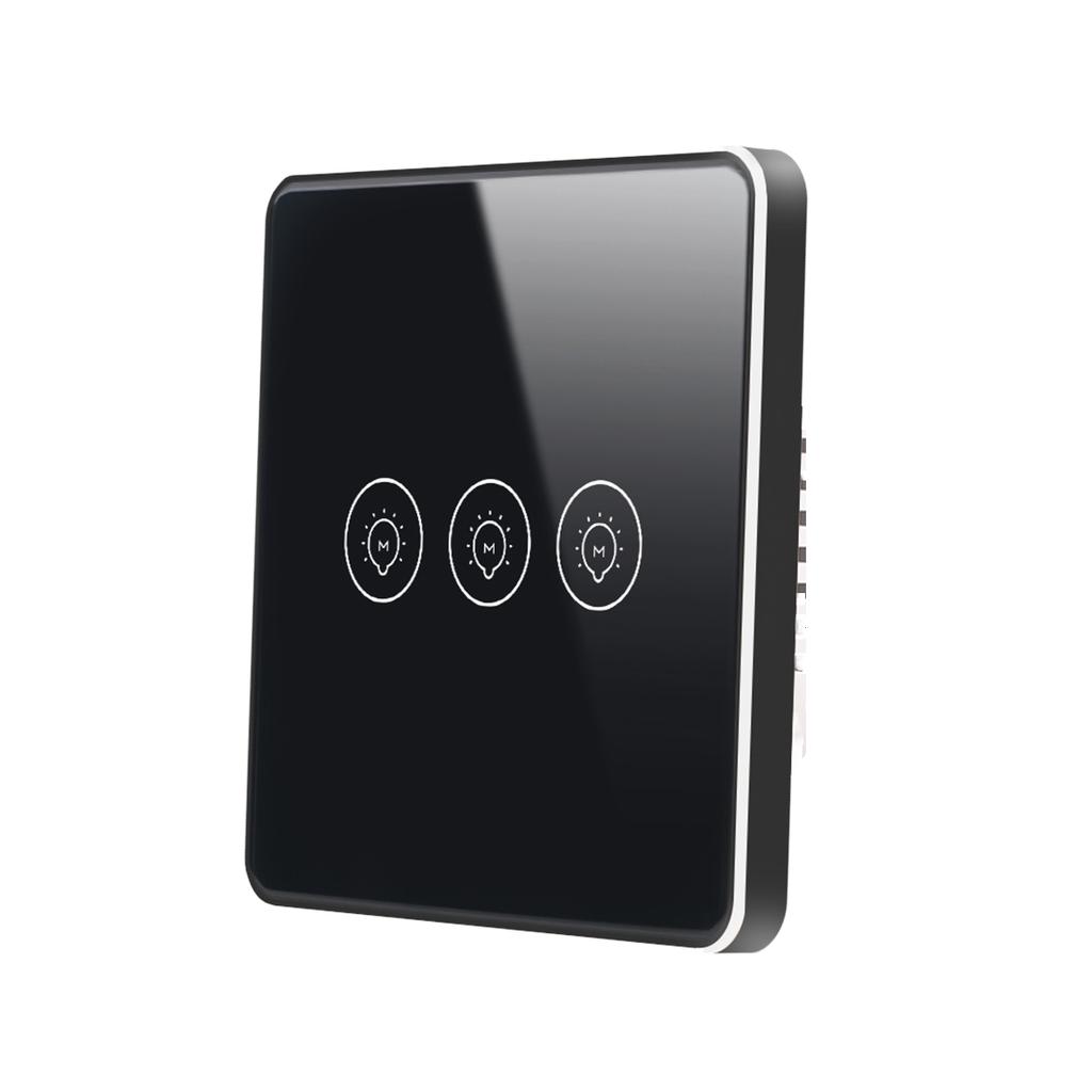 2026 Hot Selling New Smart 3D Glass Double Pole Touch Panel Wall Switch Remote Control WiFi Smart Home 10A