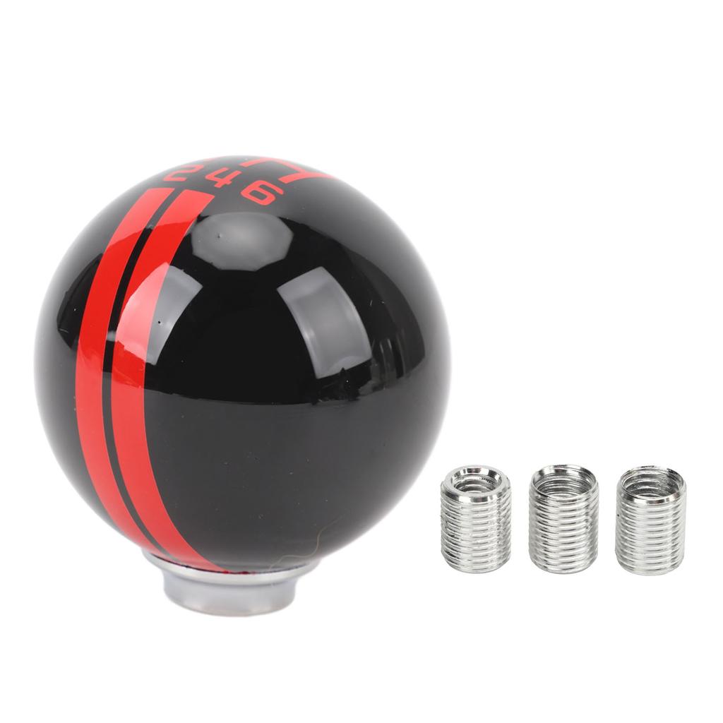 Manopla de Câmbio de 6 Velocidades para Carro de Corrida Estilo Shelby GT500 Bola Redonda com 3 Adaptadores para Veículo Manual