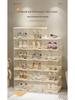 Clear Foldable Luxury Shoe Cabinet with Flip-Top Dustproof Design for Sneaker Storage