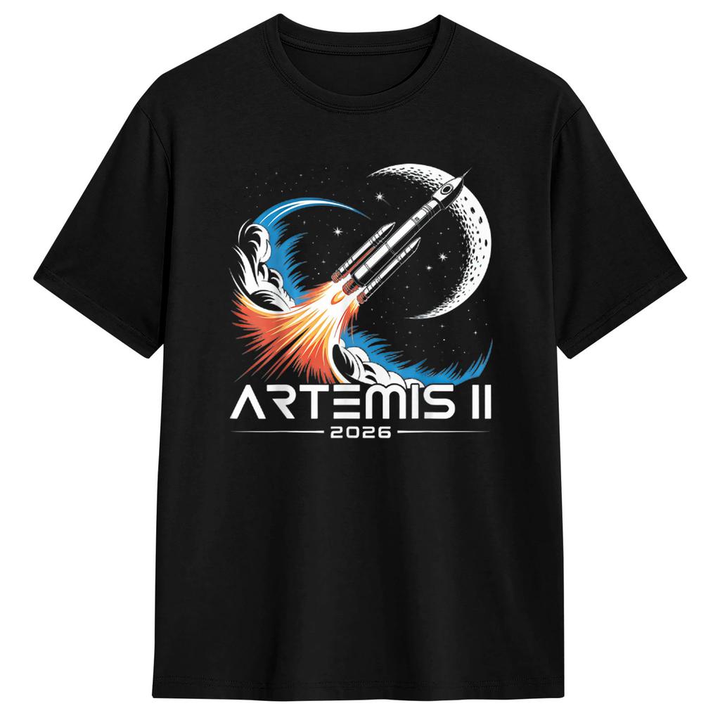 2026 Artemis 2 Back To The Moon TShirt Unisex and Women Summer Cotton Clothing Fashion Round Neck Short Sleeved Tee Streetwear