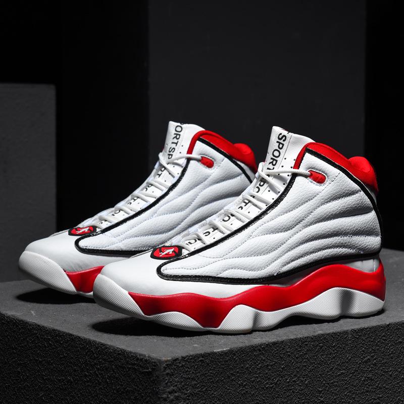 Sneakers de Baschet AJ13 High-Top - Piele Unisex, Pantofi Casual cu Talpă Groasă