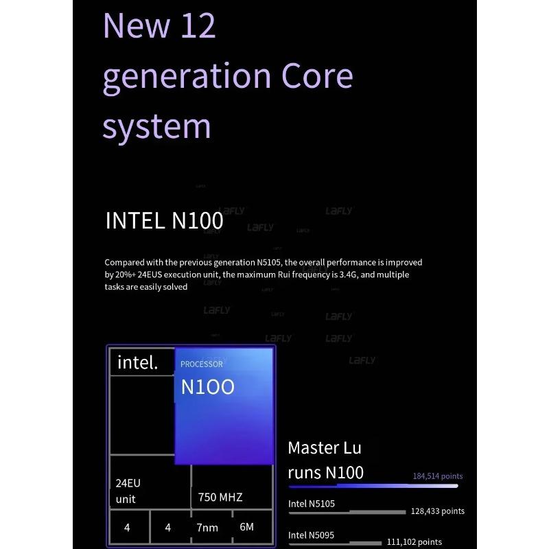 AOOSTAR 2025Intel Quad Core N150 MiniPC Home Cloud HDD a 4 Alloggiamenti SSD Doppio Display USBType-C Doppia LAN Archiviazione Domestica NAS Computer