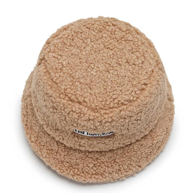 Chapeau de pêcheur unisexe en laine d'agneau et velours style coréen automne/hiver 2023