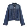 2026 summer new European and American cross-border women's clothing street denim strap buckle jacket w021 83061