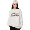 Li Ning Sports Lifestyle Series Fashionable Solid Color Logo Letter Print Fleece Loose Round Neck Sweatshirt Unisex Sweatshirt White AWDRG40-1