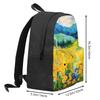 Oil Painting Backpack Flowers Print Daily Backpacks Women Men Style School Bags Custom Soft Rucksack