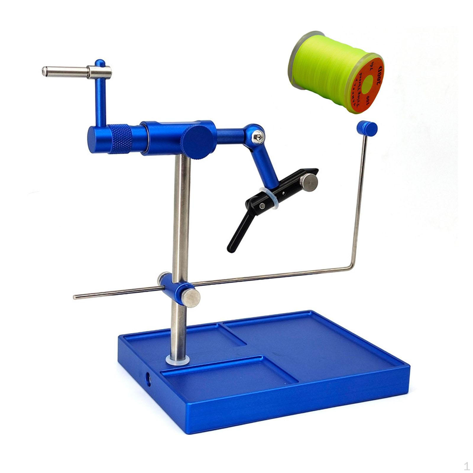 

Rotary Fly Tying Vise Fishing Tieing Tools Degree Practical, Adjustable Making Tool with yellow line