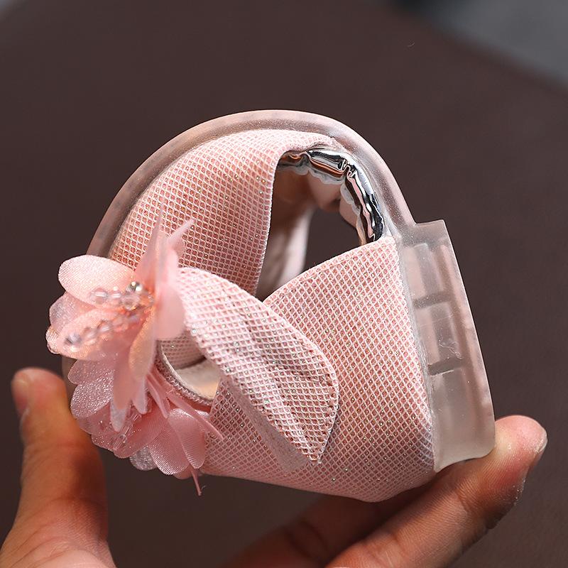 Fashion Girls' Sandals Summer New Children's Sandals Flower Girl Shoe Soft Soled Children's Shoes Anti Slip Girls' Flat Shoes