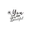 English Slogan Love Dandelion Bathroom Bathroom Mirror Beautifying Wall Sticker