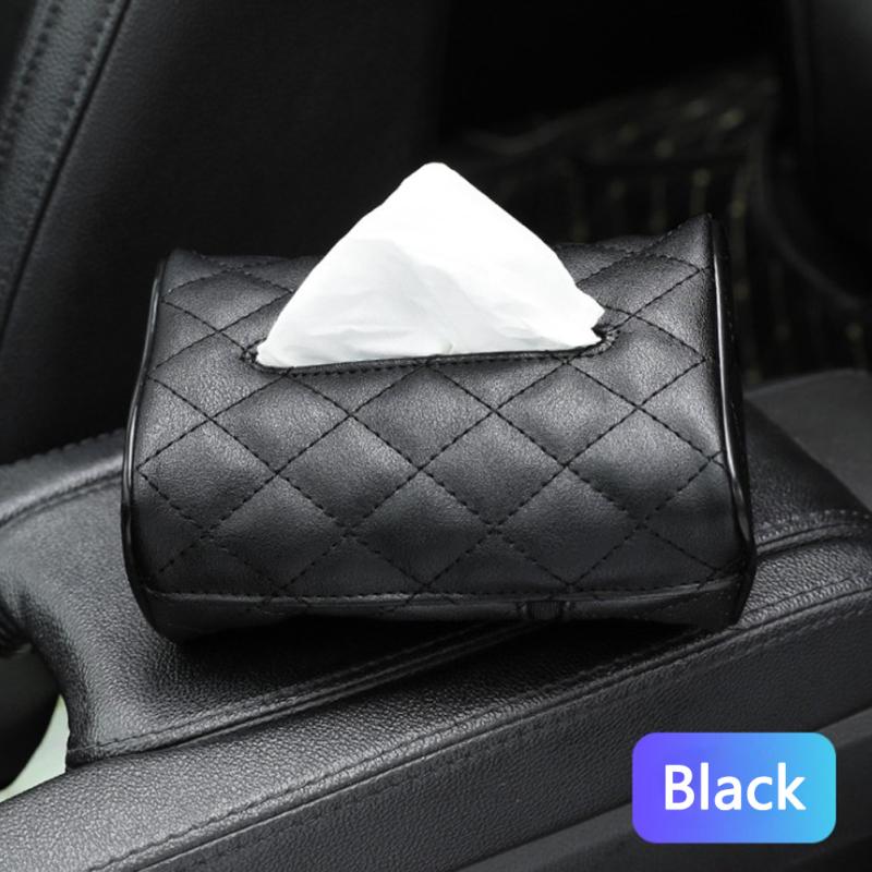 PU Leather Tissue Box Napkin Holder Auto Paper Cover Organizer Towel Holder for Bathroom Car Room Car-styling