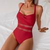 Europeisk & Amerikansk 2025 Dam Etdelad Patchwork Snabbtorkande Bikini Badkläder